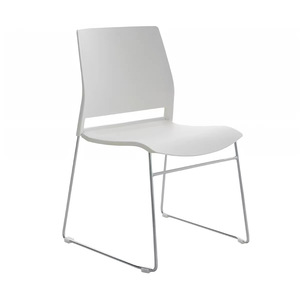 Conference <b>Chair</b> PP Plastic Stackable Modern Armless Yellow Office Meeting Room <b>Chair</b> - Product Image 3
