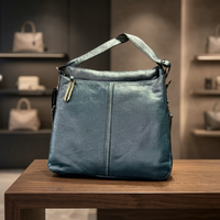 Tas Ransel Kulit Asli Wanita Mewah BS International Desain Multi-Strap Resleting Tahan Air