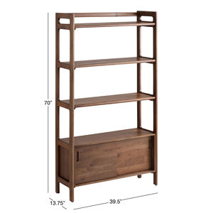 <strong>Mid</strong> <strong>Century</strong> Modular <strong>Bookshelf</strong> with Cabinet Wooden <strong>Bookshelf</strong> Modern Design Storage Shelf for Living Room - Product Image 6