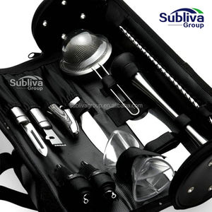 Sac à roulettes de luxe pour barmen, vente en gros, kit d'outils de Bar, sac de voyage Portable, sac à outils de barman en cuir en maille étanche, <span class=keywords><strong>2022</strong></span> - Product Image 5