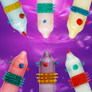 6PCS/Caja Anillos Ultra Sensibles con Fundas para Pene con Puntos y Textura - Product Image 3