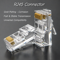Connecteur RJ45 non blindé Cat6 UTP 8P8C plaqué or haute vitesse Gigabit pour câbles Ethernet