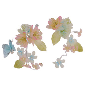 2025 Spring Collection Original Design Handmade Ancient Style <b>Sweet</b> and Ethereal Gradient Pink <b>Flower</b> Soft Hairpin Hanfu - Product Image 5