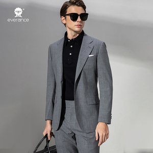 Итальянский классический мужской костюм из 100% шерсти супертонкого мериноса, однобортный, для свадьбы и деловых мероприятий - Product Image 3