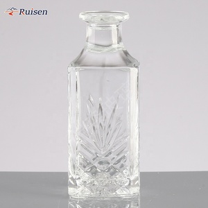 Xi lanh vuông hình dạng độc đáo chai thủy tinh vít cap Whisky Brandy rượu chai nước trái cây 200ml 375ml - Product Image 5