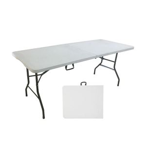 Tavolo Rettangolare Pieghevole in Plastica Bianca HDPE Portatile per Uso Commerciale all'Ingrosso per <span class=keywords><strong>Giardino</strong></span> Esterno Campeggio Eventi Noleggio Catering - Product Image 2