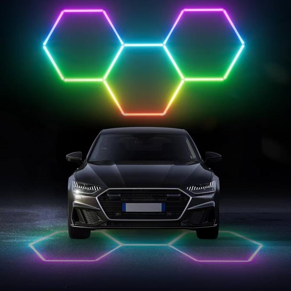 Hexagon Lights LED Wall Panels RGB Hexagon Lights Wall RGB Hexagon Neon ...