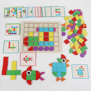 Rompecabezas 3D de Mosaico de Madera, Juguete Educativo Temprano para Niños de 2 a 4 Años, Menos de 50 Piezas, Juego de Mesa Unisex - Product Image 4