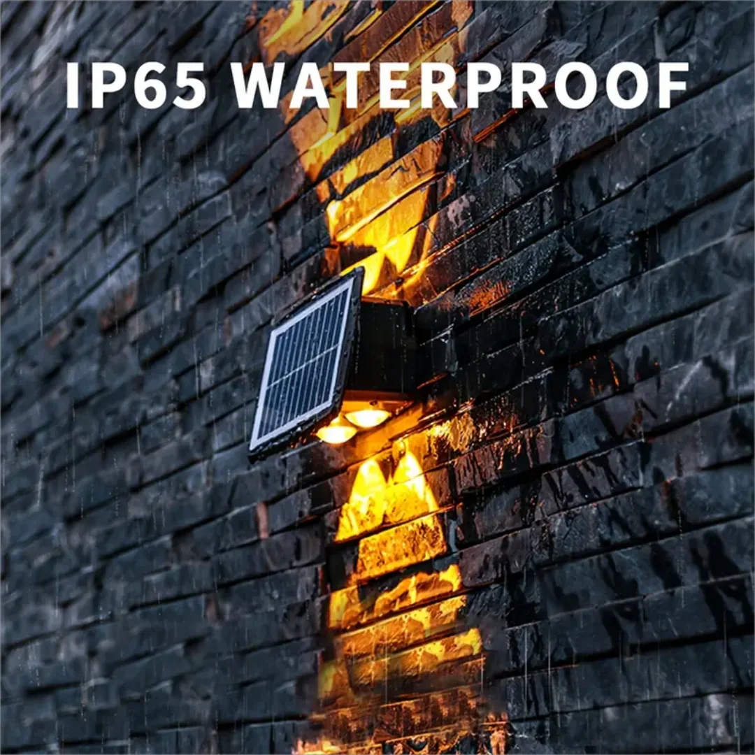Lampada da parete solare a 10 LED per esterni impermeabile Up&Down