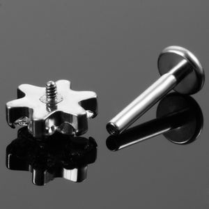 De titanio flor oreja <span class=keywords><strong>Tragus</strong></span> cartílago anillos 16G de cristal pendiente Labret Stud Piercings de las mujeres de la joyería de los hombres - Product Image 2