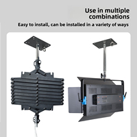 Support de panneau LED métallique pour plafond avec bras articulé extensible et vis pour éclairage de studio