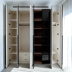 Armario Moderno y Ecológico BALOM, Diseño Elegante sin Manijas con Panel de Vidrio para Dormitorio y <span class=keywords><strong>Apartamento</strong></span> - Product Image 3