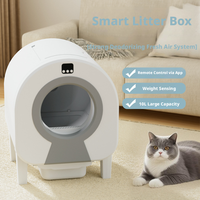 Bac à litière pour chat à nettoyage automatique avec contrôle par application, grande capacité de 68 L, toilette intelligente pour plusieurs chats, OEM ODM