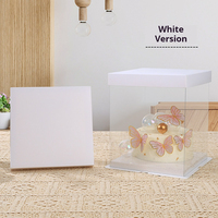Boîtes Hautes et Grandes en PET Transparent de Qualité Alimentaire, Épaissies, avec Impression Personnalisée du Logo, pour Anniversaires de Luxe, Vente en Gros