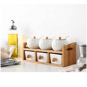Récipient de stockage de <span class=keywords><strong>cuisine</strong></span> miel 50ml 4oz en céramique poivre d'épice de pot avec couvercle - Product Image 6