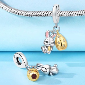 <b>Cute</b> animal pendant accessories, made of white brass, suitable for jewelry making and DIY accessories - Product Image 5