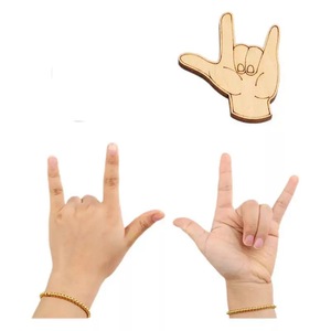 <span class=keywords><strong>Juego</strong></span> de Tarjetas de Memoria con <span class=keywords><strong>Gestos</strong></span> de Mano de Madera, Juguete Educativo Sensorial de Reconocimiento de Palmas y Lenguaje de Señas para Niños Pequeños - Product Image 5
