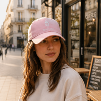 Casquette de baseball en coton rose poudré de luxe personnalisée à 6 panneaux avec motif lettre et logo brodé THIRTY ONE, fermeture snapback pour hommes et femmes