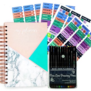 2026 2027 Fabricantes Impresión personalizada A5 Espiral Bound Weekly <span class=keywords><strong>Day</strong></span> <span class=keywords><strong>Planner</strong></span> con pegatinas - Product Image 1