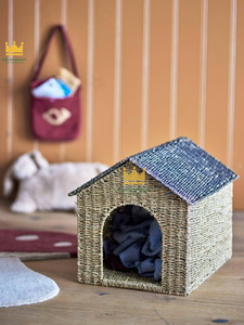 Panier de rangement en jonc de mer tressé pour chien, organisateur de jouets, panier de rangement, décoration de chambre d'enfant, OEM - Product Image 4
