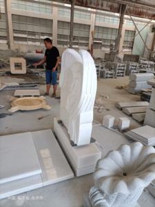 Chine <span class=keywords><strong>prix</strong></span> d'usine conception personnalisée <span class=keywords><strong>marbre</strong></span> blanc ange Statues pierre tombale et Monument Style européen granit pierre tombale <span class=keywords><strong>pour</strong></span> <span class=keywords><strong>tombe</strong></span> - Product Image 4