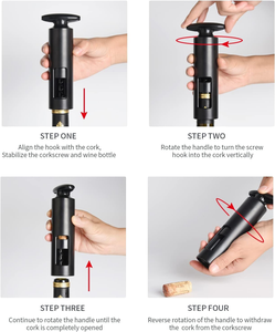 Hot Sale Classical Black Wine Opener Decanter Red Wine Aerator <b>Pourer</b> Bottle Stopper Portable Bottle Opener - Product Image 3