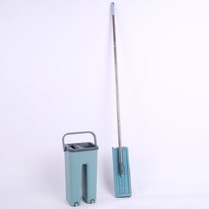 LC Professional Mini <strong>Mop</strong> Bucket Set 2 <strong>Microfibre</strong> <strong>Mop</strong> Heads Stainless Steel Pole 80%-90% Dehydration Rate Automatic Wringing - Product Image 5