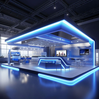 Stand d'exposition extra large 6x6m, aménagement personnalisé, image de marque d'entreprise, stand d'exposition irrégulier