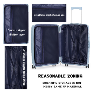 Ensemble de valises de voyage de luxe en PP, imperméables, légères, grande capacité, 4 pièces, tendance - Product Image 3