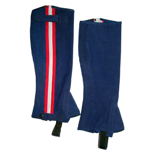 Primo Equine - Medias Pierneras Inglesas Personalizables de Cuero Genuino Azul para Montar a Caballo, Accesorios Ecuestres Hechos en Pakistán para Hombre - Product Image 1