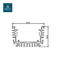 Décoration murale extérieure pour bâtiment, projecteur mural linéaire LED en aluminium, 36W, haute luminosité, DMX512, télécommande intelligente sans fil, IP65