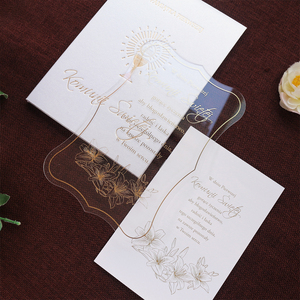 Livret personnalisé haut de gamme à couverture rigide brillante avec dorure à chaud et cartes de bénédiction de la Première <span class=keywords><strong>Communion</strong></span> en acrylique transparent - Product Image 2