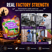 Afpelbare gummy snoepjes Halloween pompoen emmervormige zachte fruitgelei snoepjes groothandel feestfavoren