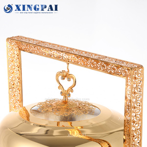 XINGPAI 8L Acero inoxidable Buffet estufa tapa Hotel restaurante Catering comida calefacción plato de frotamiento para Alcohol olla Buffet Cocina - Product Image 6