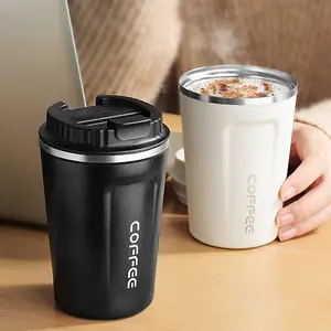 Thermos anti-fuite voyage flacon à vide thermique tasse isolée lait thé bouteille d'eau 380/510ML tasse à café en acier inoxydable