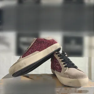 Baskets de luxe GGBD en cuir véritable brillant, à lacets, pour l'hiver, antidérapantes, confortables, style skate, couleur doré vieilli, pour la marche - Product Image 5