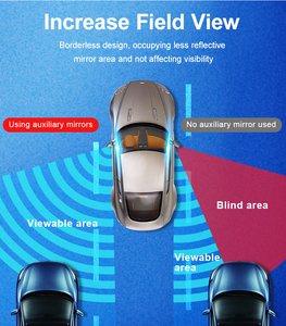 Chất lượng cao 360 độ có thể điều chỉnh hình chữ nhật nhỏ bên ngoài xem phía sau xe bên gương mù tại chỗ gương xe nội thất gương kính - Product Image 5
