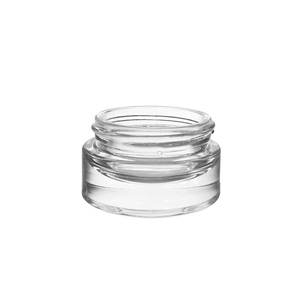 Pot en verre épais de luxe de 15 ml avec bouchon lisse noir RC pour crème pour les yeux et le visage - Product Image 3