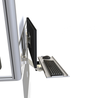 Bras de moniteur articulés en alliage d'aluminium de qualité industrielle de Style T2-W0-unfoldable Meisonic Support d'établi de 32 pouces