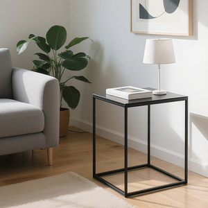 Foryoudecorer moderno semplice tavolino da caffè in ferro <span class=keywords><strong>quadrato</strong></span> nordico - Product Image 1