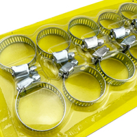 Kit de 12 colliers de serrage réglables en acier au carbone, zingués, pour tuyaux d'eau, tubes de carburant, réparation automobile et plomberie