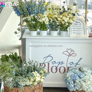 รถเข็นขนมอะคริลิคสีขาวสไตล์เรียบง่ายสำหรับร้านดอกไม้ LEDA event Party Decor & Supplies - Product Image 3