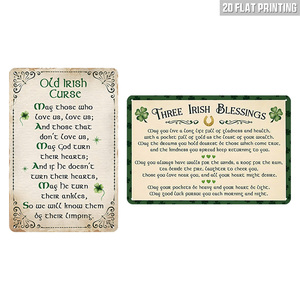 Juego de Letreros Metálicos con Bendición Irlandesa Antigua y Maldición Irlandesa Tradicional, Impresión Plana 2D - Product Image 1
