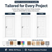 Porte en bois moderne blanche apprêtée, insonorisée, prête à la peinture, minimaliste, sur mesure pour maisons et habitations