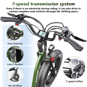 Tricycle électrique VIPCOO ET1 pour adultes, vélo cargo à 3 roues, pneus larges, tricycle électrique motorisé, E-Trike pour le transport - Product Image 4