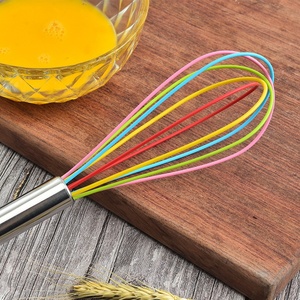 8/10/12inch Silicone Whisk Set of 3 Pieces Manual <b>Egg</b> Beater Stainless Steel Handle <b>Egg</b> Whisking Stirring Tools for Cooking - Product Image 4