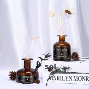 Cổ điển rõ ràng Matte đen trắng Vòng sậy Kính khuếch tán chai 100ml 150ml 250ml rỗng với Stopper - Product Image 5