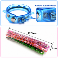 Nouveauté Bracelet LED 8 points lumineux en PVC, clignotant, accessoires de costume pour Halloween, mascarade, soirée dansante