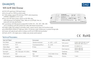 Fuente de Alimentación DALI de 16 V CC con Atenuador RF y Zigbee, DA-ML(WZ), Compatible con Atenuación DT6, DT8-TC CCT, DT8-RGB/RGBW, Interruptor <span class=keywords><strong>DT7</strong></span> - Product Image 6