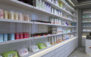 Moderna farmacia negozio di Interior Design in legno negozio da banco vetrina scaffali <span class=keywords><strong>Led</strong></span> illuminata esposizione della farmacia - Product Image 3